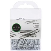 DIXON PAPER CLIPS 50MM NONSLIP PACK 100