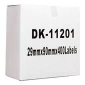 COMPATIBLE LABEL ROLL BROTHER DK11201 29 X 90MM WHITE ROLL 400