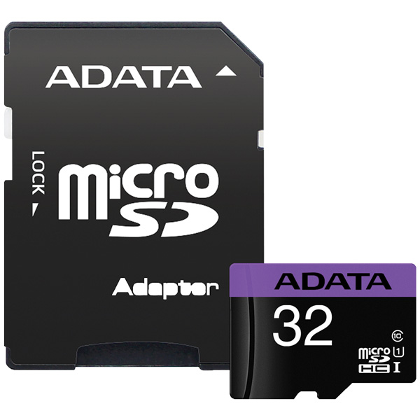 ADATA PREMIER SD MEMORY CARD MICRO SDHC UHS-I CARD WITH ADAPTER 32GB Action  Office Products Depot