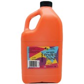 5 STAR TEMPERA POSTER PAINT WASHABLE BOTTLE 2L ORANGE