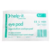 HELPIT EYE PAD STERILE SINGLE PACK 2