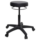 BURO REVO STOOL HEIGHT ADJUSTABLE 1LEVER CASTOR BASE VINYL BLACK