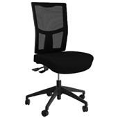 KNIGHT URBAN OFFICE CHAIR HIGHBACK 3LEVER NYLON BASE MESH BLACK