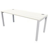 ZEALAND QUATRO DESK W1500 X D600 X H725MM SILVER BASE COASTAL ELM TOP