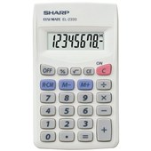 SHARP EL233S BASIC FUNCTION 8 DIGIT CALCULATOR WHITE