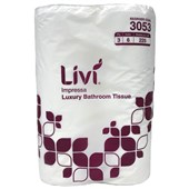 LIVI IMPRESSA TOILET TISSUE 3 PLY 225 SHEET PACK 6