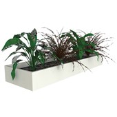 EUROPLAN SLIDER PLANTER W1600 X D450 X H180MM MANNEX WHITE