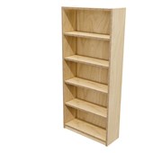 ZEALAND COMMERCIAL BOOKCASE 5 TIER W800 X D300 X H1800MM PREMIUM PLY