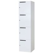 PROCEED PERSONAL STORAGE LOCKER 4 DOOR CAMLOCK MAIL SLOT W450 X D450 X H1800MM WHITE