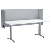 ACOUSTIC DESK SCREEN POD 12MM 1200 X 600MM LIGHT GREY