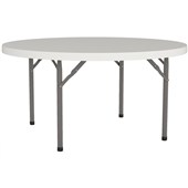 LIFE FOLDING TABLE ROUND 1 PIECE W1500 X H740MM WHITE