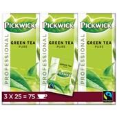 PICKWICK FAIRTRADE TEA BAGS GREEN TEA PURE PACK 25
