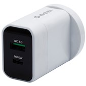 MOKI POWER DELIVERY TYPEC WITH USB 30 20W WALL CHARGER WHITE