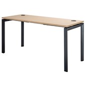 ZEALAND NOVAH DESK W1500 x D700MM BLACK BASE SEASONED OAK TOP