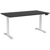 KNIGHT HAVEN ELECTRIC DESK W1500 X D800 X H6301280MM WHITE FRAME BLACK TOP