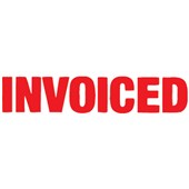 XSTAMPER CXBN 1532 PREINKED MESSAGE STAMP INVOICED 42 X 13MM RED