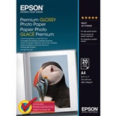 EPSON PAPER SO41287 A4 PREMIUM PHOTO GLOSSY 255GSM 20 SHEETS