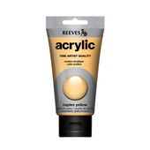 REEVES PREMIUM ACRYLIC PAINT 75ML TUBE NAPLES YELLOW