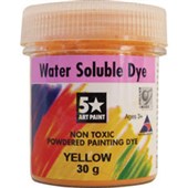 5 STAR POWDERED DYE WATER SOLUBLE 30G YELLOW