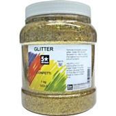 5 STAR GLITTER CONFETTI 1KG GOLD