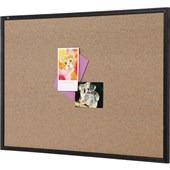 QUARTET ECONOMY CORKBOARD 600 X 450MM BLACK FRAME