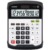 CASIO DESKTOP CALCULATOR WD320MT 12 DIGIT WATER PROTECTEDDUST PROOF WHITEBLACK