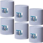 TORK 128208 M2 PAPER TOWEL WIPING PAPER CENTERFEED 1 PLY W200MM X L320M BLUE ROLL CTN 6