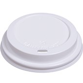 HARVEYS DISPOSABLE CUP LID HOT UNIVERSAL WHITE PACK 100