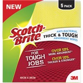 SCOTCHBRITE ANTIBACTERIAL THICK AND TOUGH WIPES PACK 5