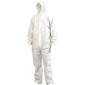 PROCHOICE COVERALL DISPOSABLE SMS LARGE WHITE