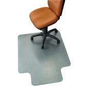 JASTEK DELUXE CHAIRMAT PVC KEYHOLE PLUSH PILE CARPET 1140 X 1350MM