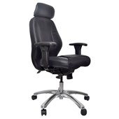 BURO EVEREST EXECUTIVE CHAIR HIGH BACK 1LEVER ARMS LEATHER BLACK