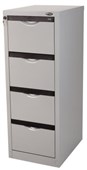 EUROPLAN FORTE FILING CABINET 4 DRAWER W505 X D619 X H1311MM SILVER STAR