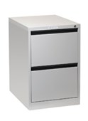 PRECISION CLASSIC VERTICAL FILING CABINET 2 DRAWER W470 X D620 X H720MM SILVER GREY