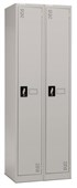 PRECISION CLASSIC STORAGE LOCKER 1 TIER BANK OF 2 W600 X D457 X H1800MM SILVER GREY