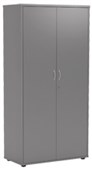 ERGOPLAN CUPBOARD W900 X D450 X H1800MM SILVER