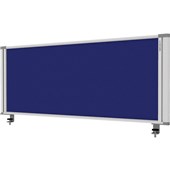 BOYD VISUALS PARTITION DESK MOUNTED UPHOLSTERED W1160 X H450MM BLUE