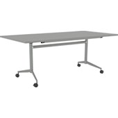 KNIGHT TEAM FLIP TABLE W1600 X D800 X H720MM SILVER FRAME SILVER TOP