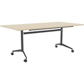 KNIGHT TEAM FLIP TABLE W1800 X D900 X H720MM BLACK FRAME NORDIC MAPLE TOP