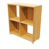 ZEALAND CUBBY HOLE BOOKCASE 4 CUBE W800 X D300 X H850MM TAWA