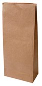 UNIBAG HEAVY DUTY PAPER BAG NO4 BLOCK BOTTOM W185 X H450 X D100MM BROWN PACK 200