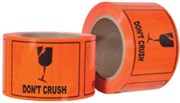 LABEL DONT CRUSH PRINTED W72 X L100MM ROLL 660