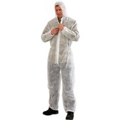 PROCHOICE COVERALL DISPOSABLE DOW POLYPROPYLENE LARGE WHITE