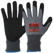 ARAX SAFETY GLOVES CUT RESISTANT TOUCH APUD WATERBASED PU DIP SIZE 10 GREY