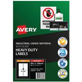 AVERY 936068 J4774 HEAVY DUTY INKJET LABELS 4UP WHITE PACK 10