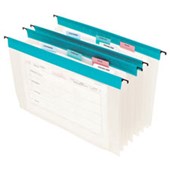 MARBIG EXPANDING SUSPENSION FILES FOOLSCAP PP CLEARBLUE PACK 5