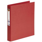 MARBIG LINEN RING BINDER PE 2D 25MM A4 RED