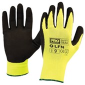 PROSENSE SAFETY GLOVES LATEX FOAM YELLOW AND BLACK SIZE 10