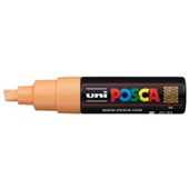 POSCA PC8K PAINT MARKER CHISEL BROAD 8MM LIGHT ORANGE