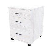 ZEALAND MOBILE 2 DRAWER 1 FILE W465 X D500 X H660MM NORDIC PINE LOCKING